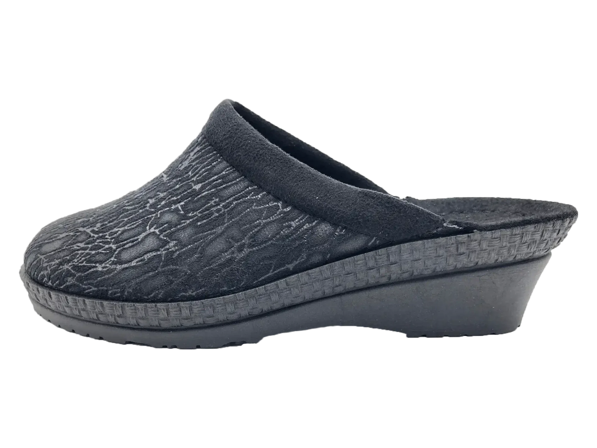 Rohde-90-Black- zwarte pantoffel instapper