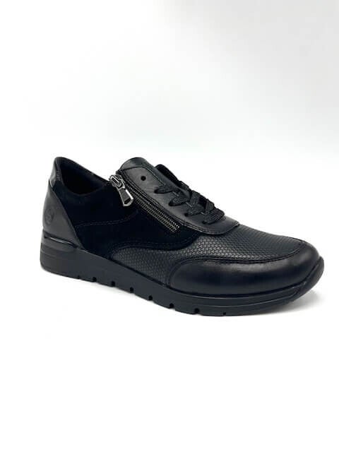 Damessneaker Remonte Odeon/Scubaton/Guatsuede/lagro/Fino, zwart