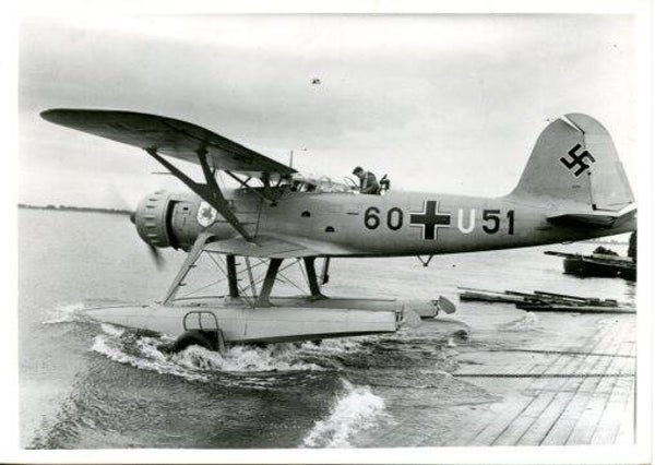 Heinkel 114 watervliegtuig (Persfoto, PK-Aufname, Pressphoto)