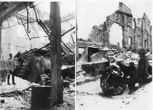 De bunker "U-Boot" twee foto's op één afdruk (22 feb 1943)