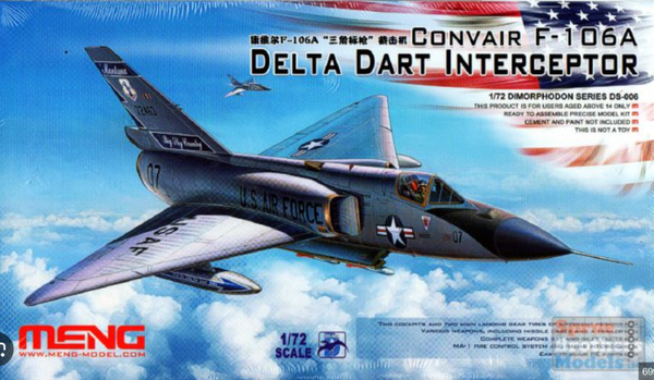 Convair F-106A Delta Dart Interceptor 1/72 Meng