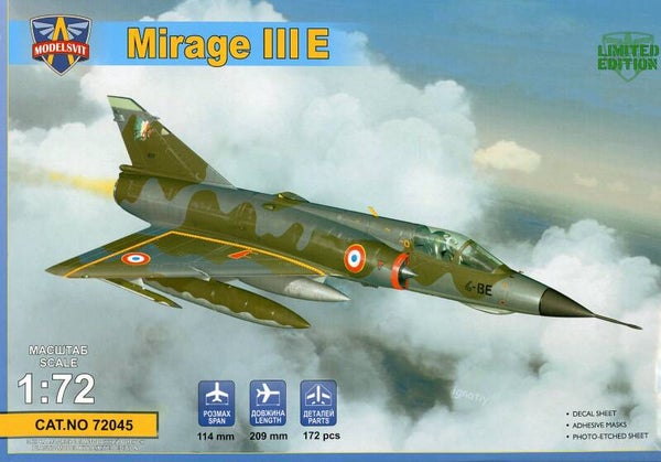 Mirage IIIE 1/72 Modelsvit