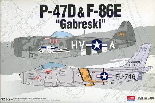 P-47D & F-86E "Gabreski" 1/72 Academy
