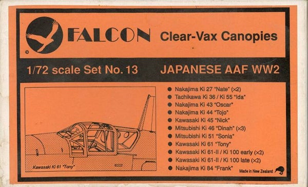 Clear-Vax Canopies Japanse AAf WW2