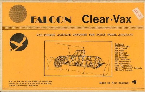 Clear-Vax Canopies USA Navy WW2