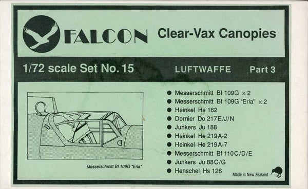Clear-Vax Canopies Luftwaffe AAf WW2