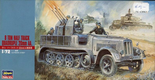 8 ton Half track Quadruple 20 mm AA 1/72 Hasegawa