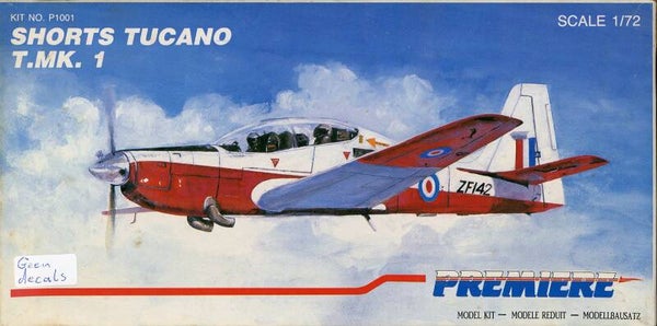 Shorts Tucano T. Mk.1 1/72 Premiere Geen decals