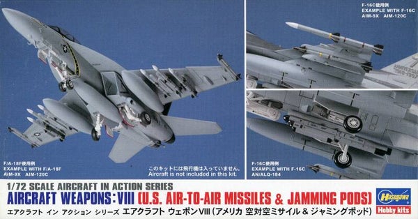 Aircraft weapons VIII US Air to Air missiles & Jamming Pods 1/72 Hasegawa
