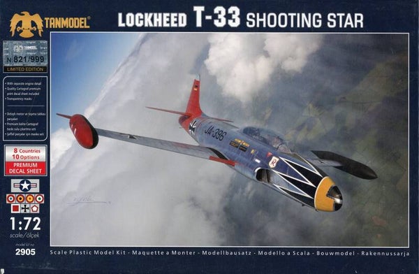 Lockheed T-33 Shooting Star 1/72 Tanmodel