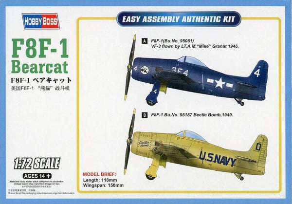 F8F-1 Bearcat 1/72 HobbyBoss