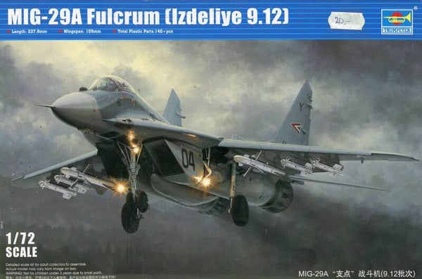Mig-29A Fulcrum Izdeliye 9.12 1/72 Trumpeter
