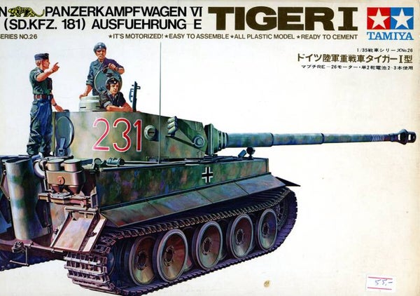 Panzerkampfwagen VI "Tiger" Tamiya 1/35 met motor