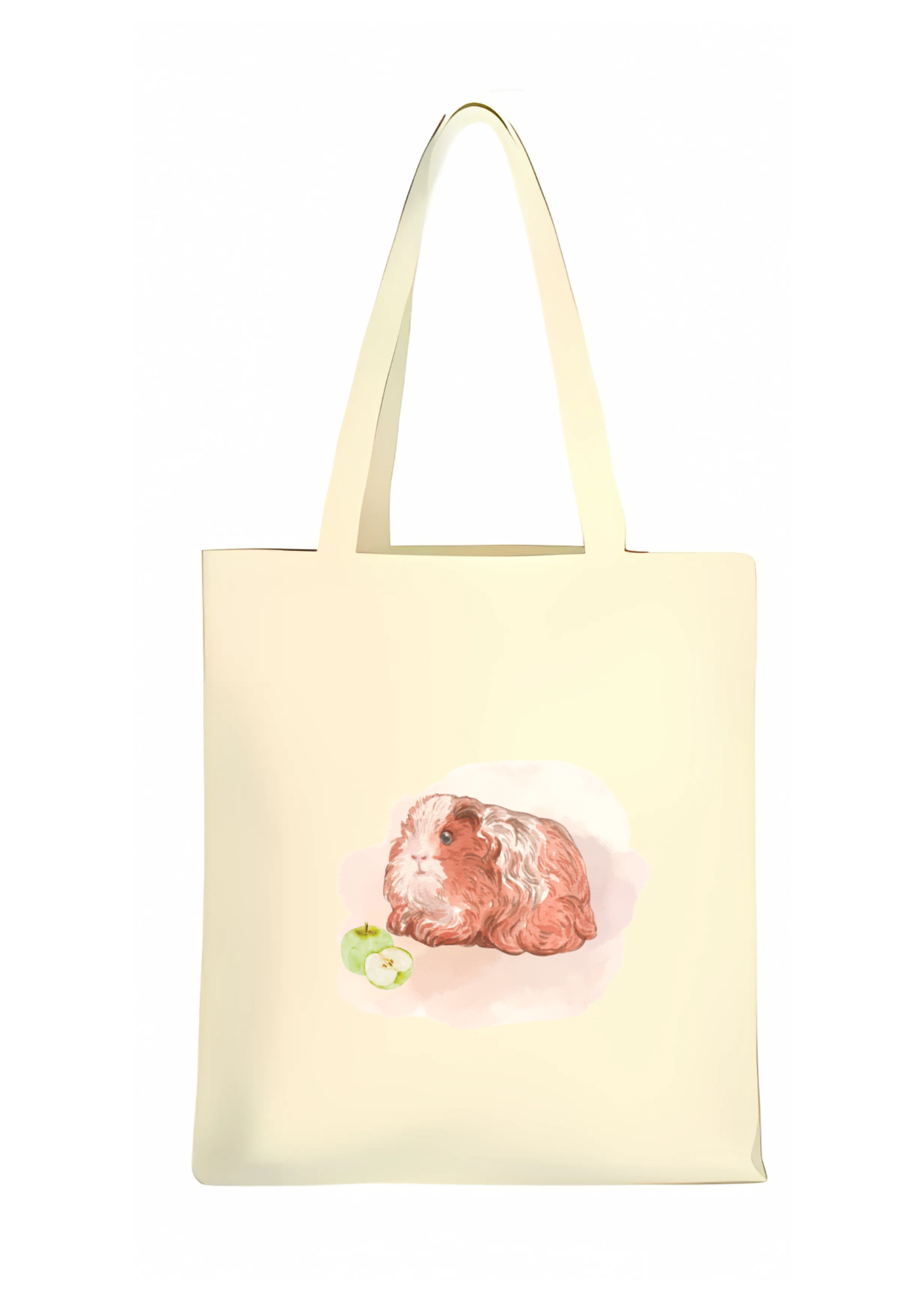 🐹 "Apple Loving Guinea Pig" – Canvas Tote Bag