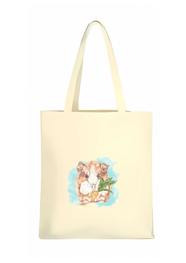 🐹 "Carrot Loving Guinea Pig" – Canvas Tote Bag