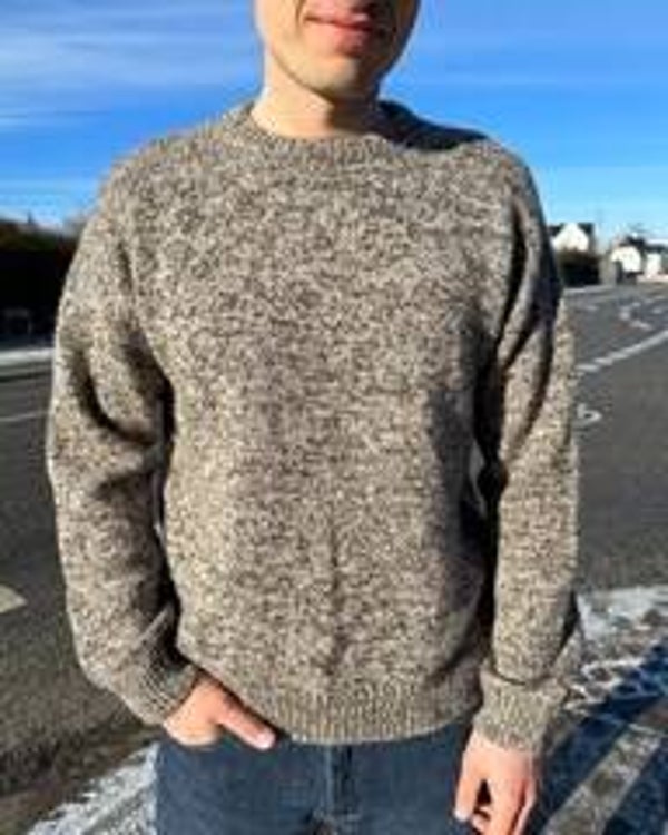 Melange Sweater Man (ENG) - PetiteKnit