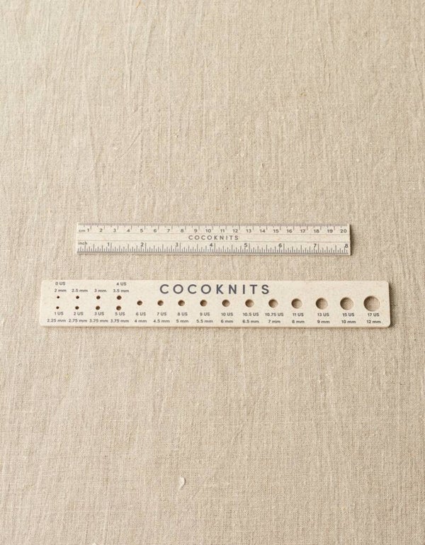 Cocoknits - Ruler & Needle Gauge set