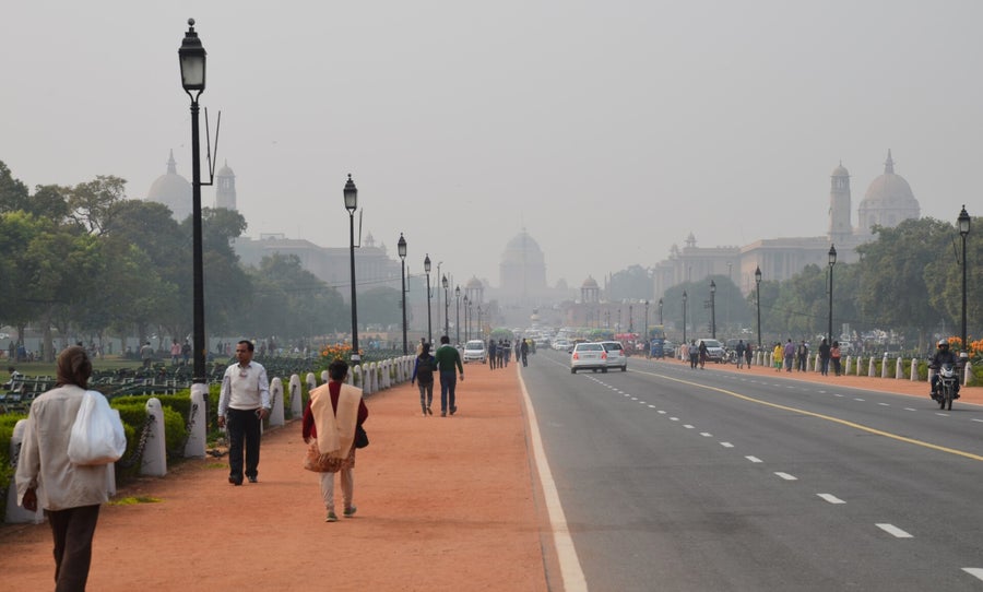 Hauptstraße in Delhi