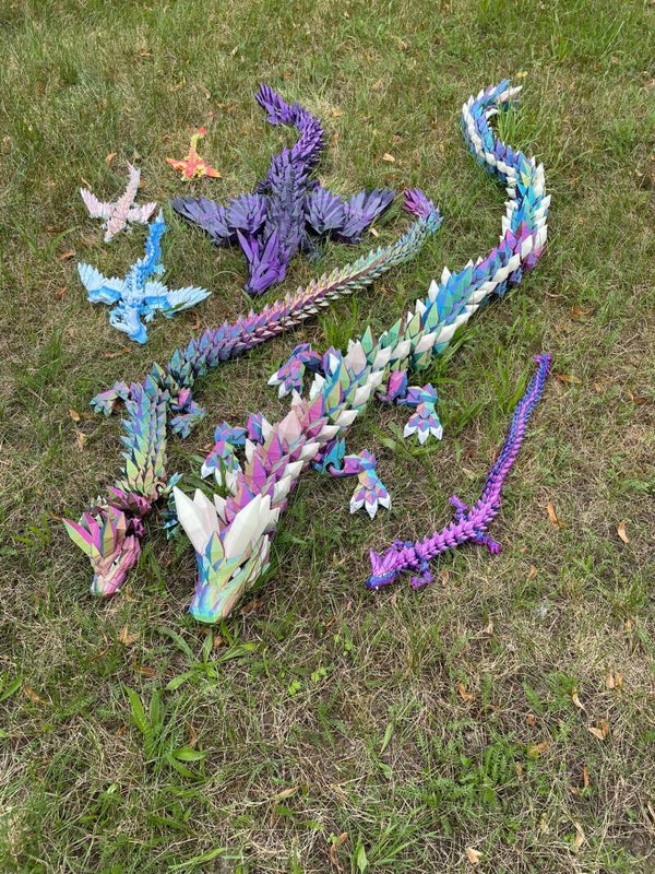 Kristalldrache ohne Flügel - Monster Groß - ca. 2.10 Meter lang