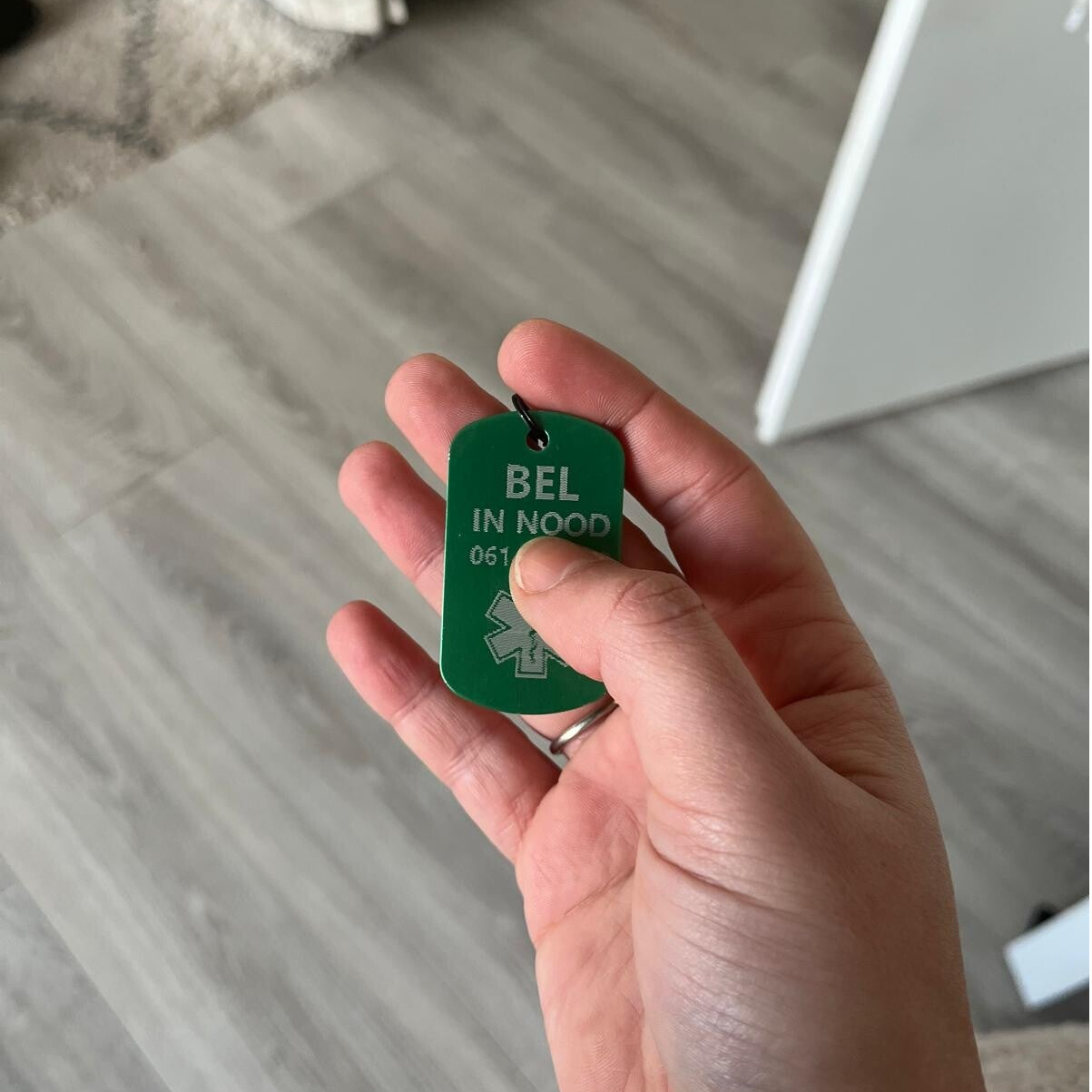 Medische Nood Sleutelhanger – Militair Tag