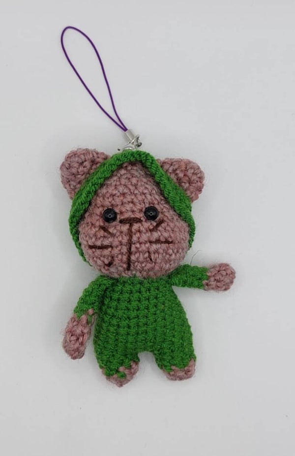 Amigurumi Kat Sleutelhanger