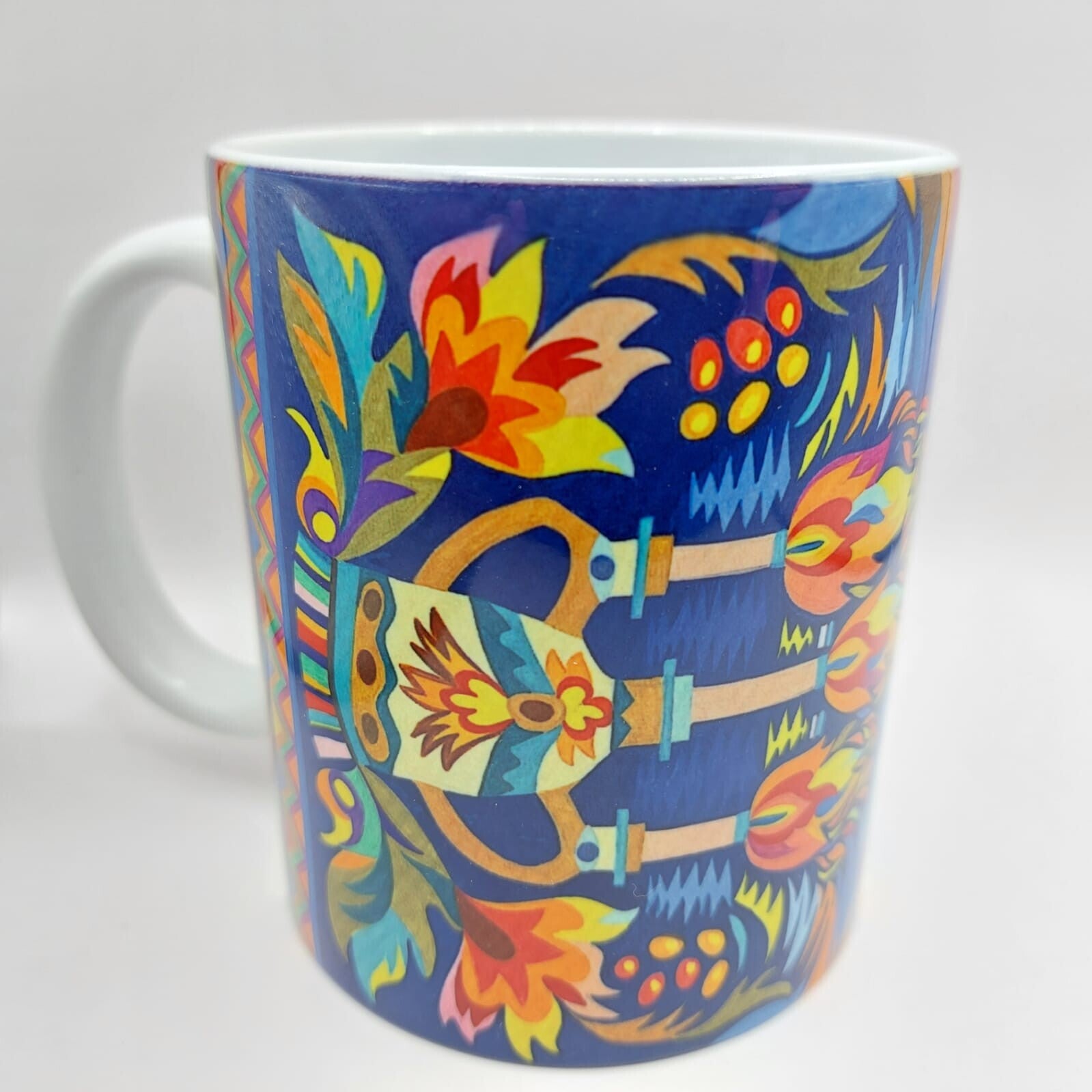 Blauwe Bloemenvaas Mok