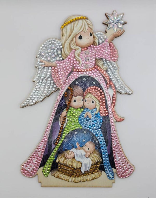 Kerstengel met Geboortescène