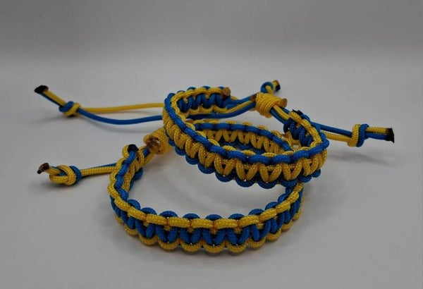 Paracord Armband - Blauw & Geel
