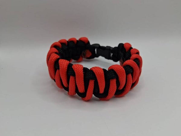 Paracord Armband - Rood & Zwart Inferno