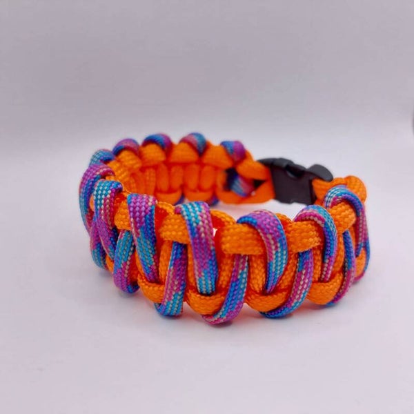 Paracord Armband "Vuur & Regenboog"