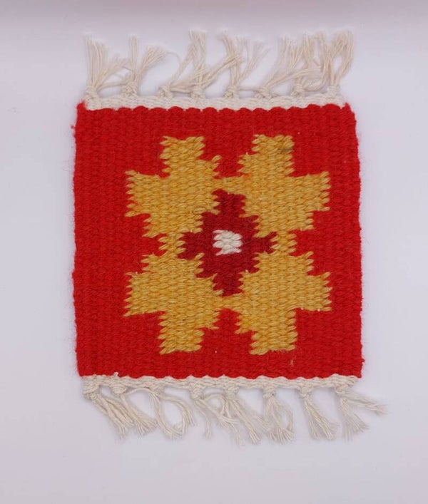 Handgeweven Onderzetter "Vuurbloem"