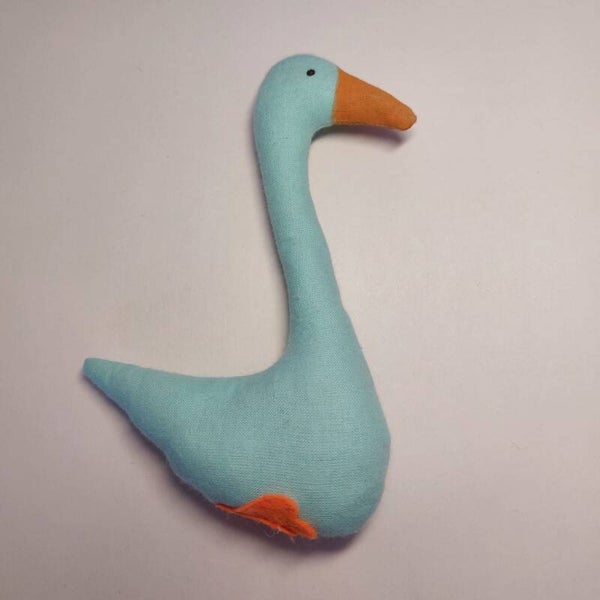 Stoffen Gans "Blauwe Hemel"