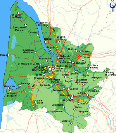 carte de la Gironde