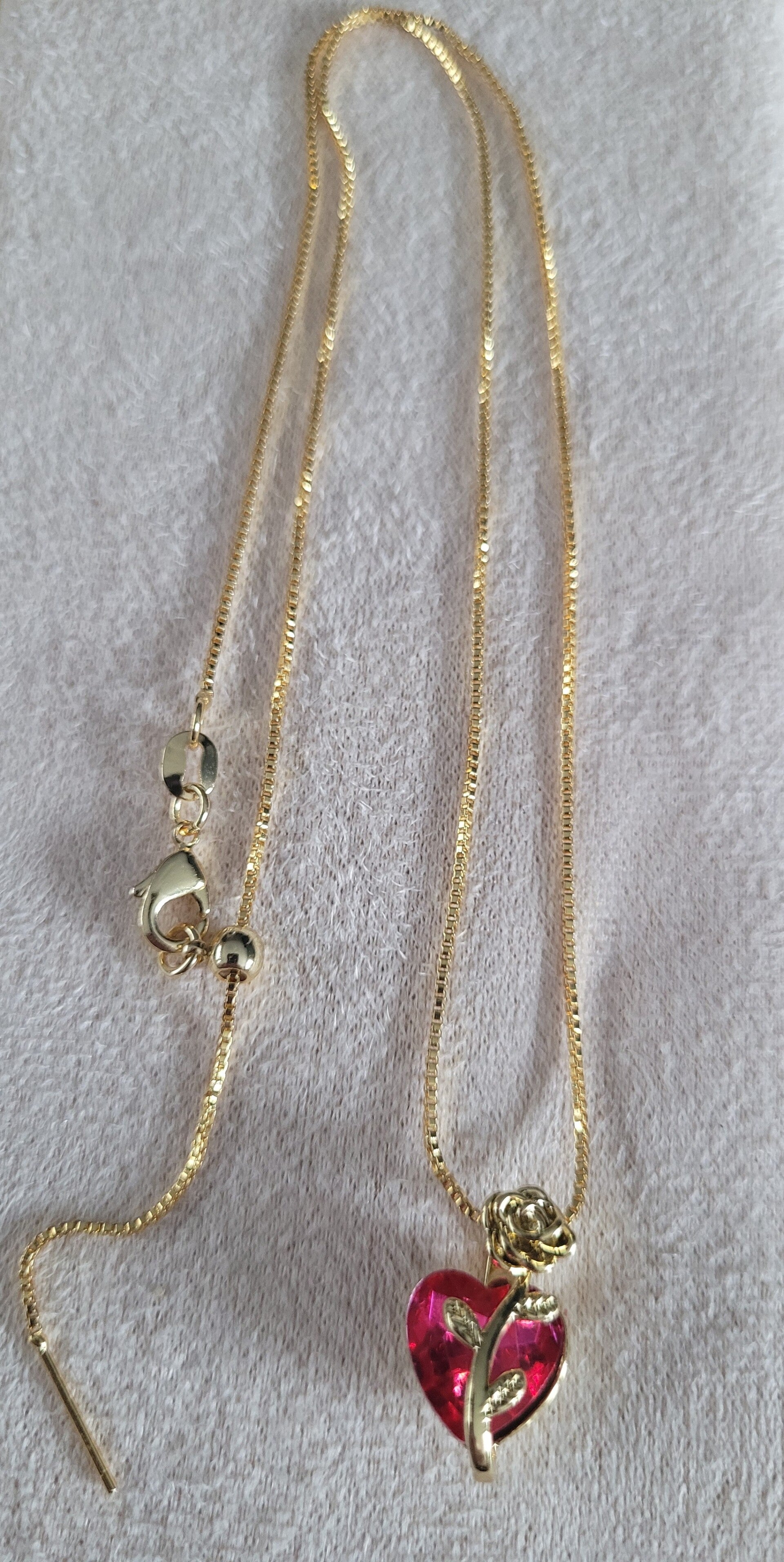 Collier coeur floral