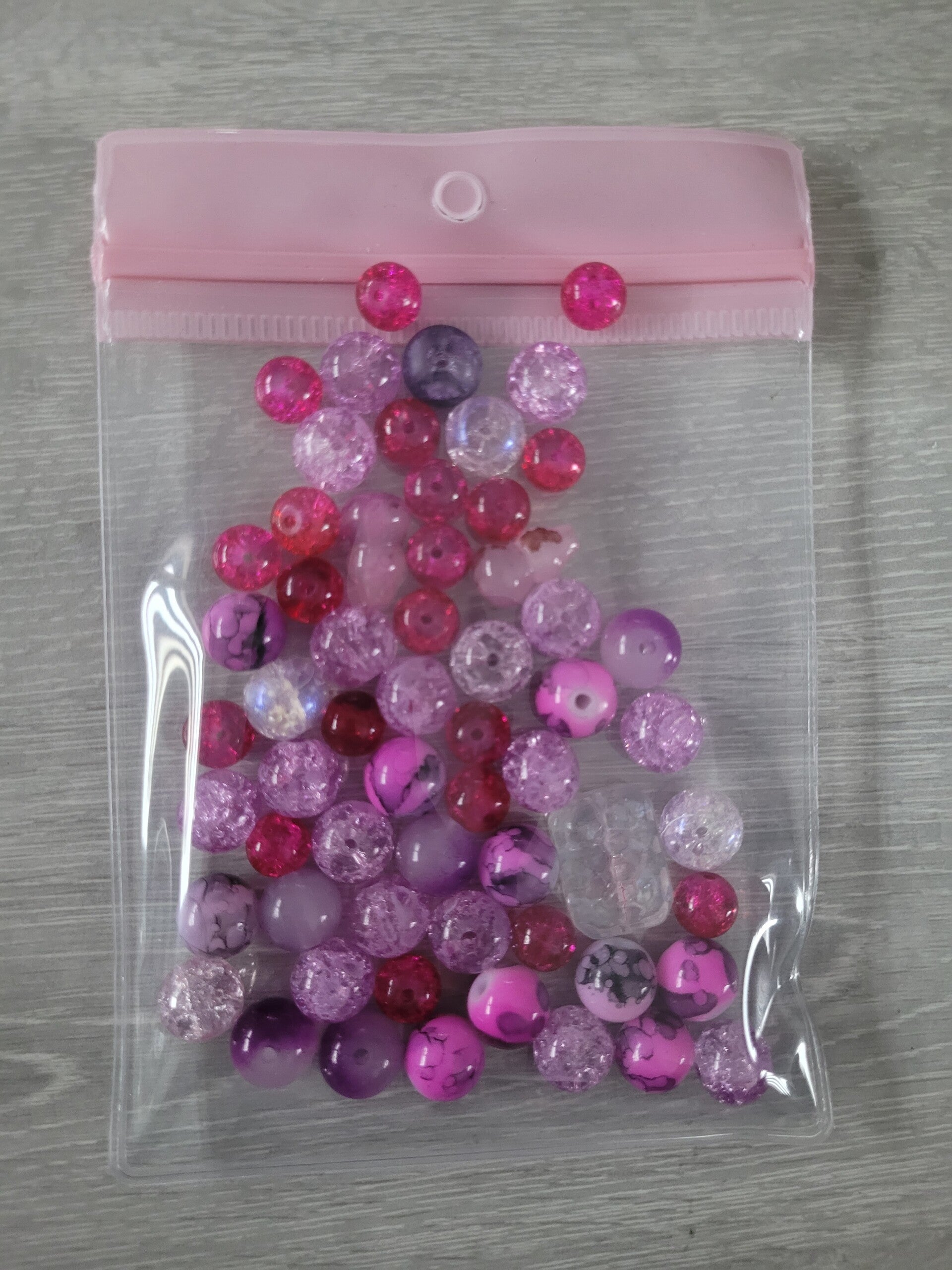 Fushia mix 8mm 60pcs