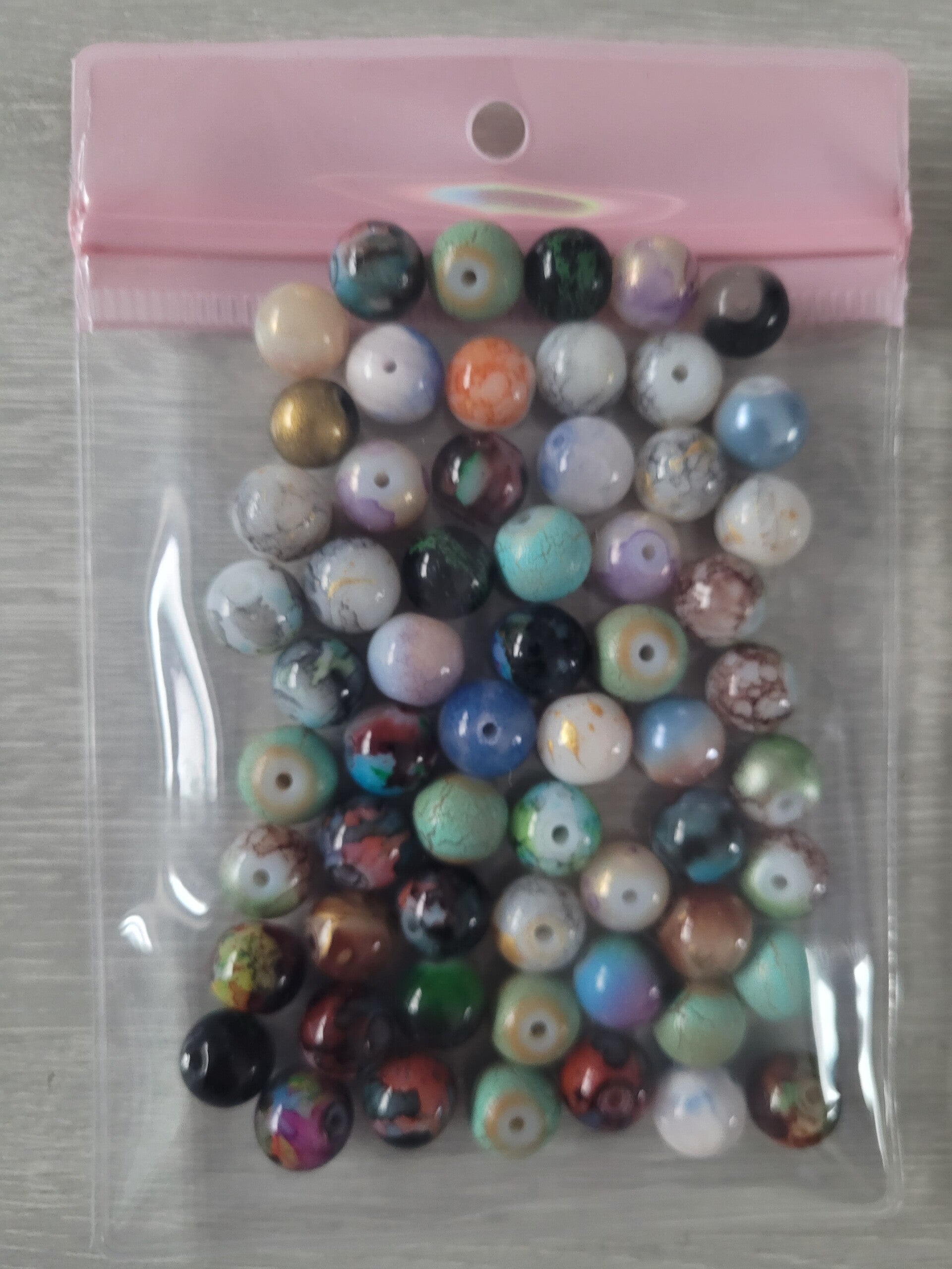 Opaque mix 8mm 60pcs