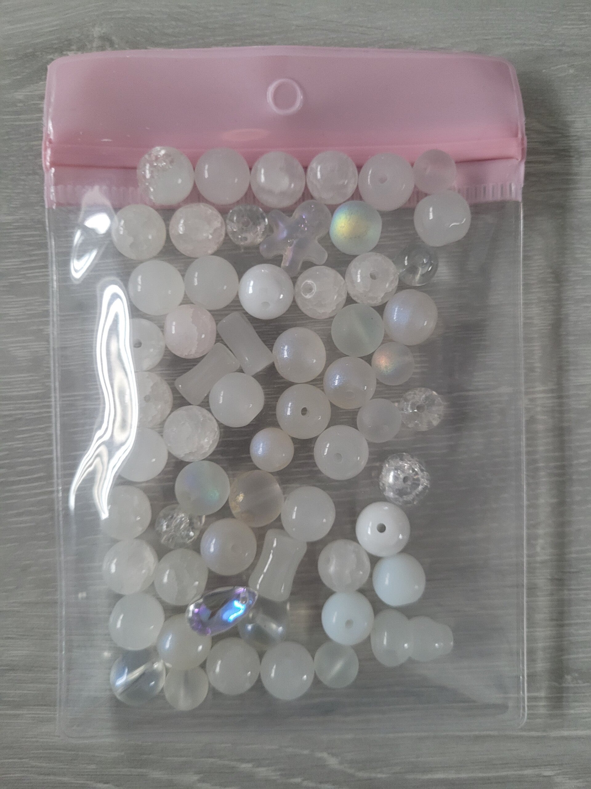 Mix blanc 8mm 60pcs