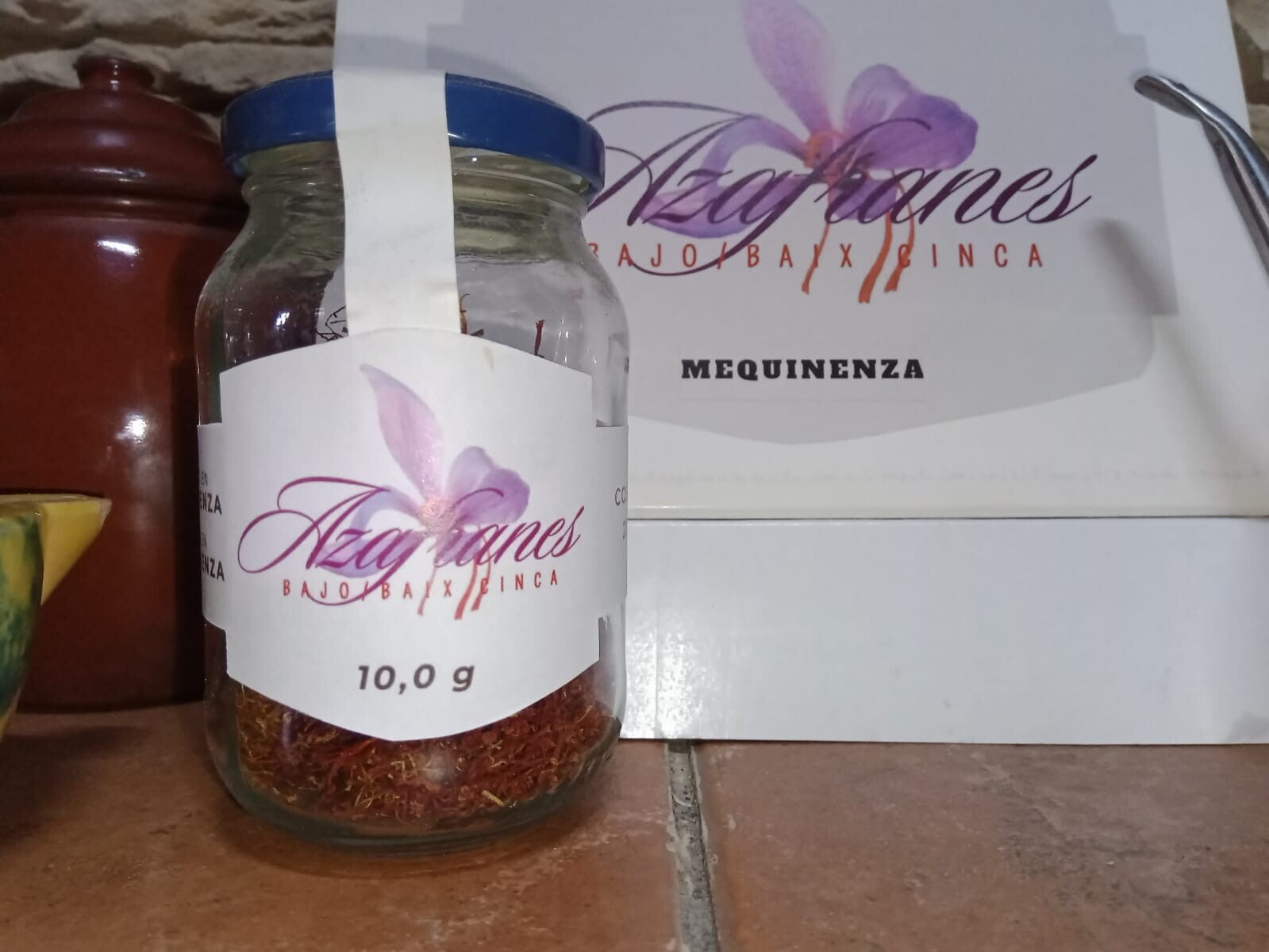 Bote de cristal 10,00 g azafrán premium