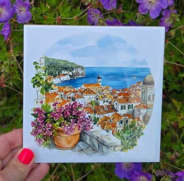 Tegeltje 'Via de Ragusa'