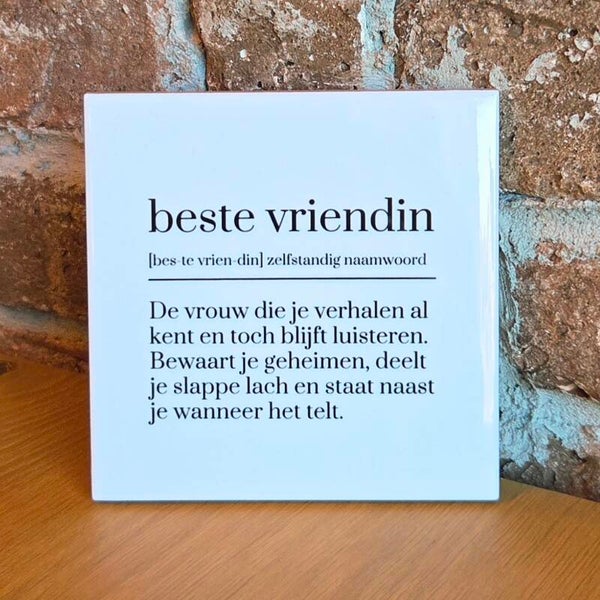 Tegeltje 'beste vriendin'