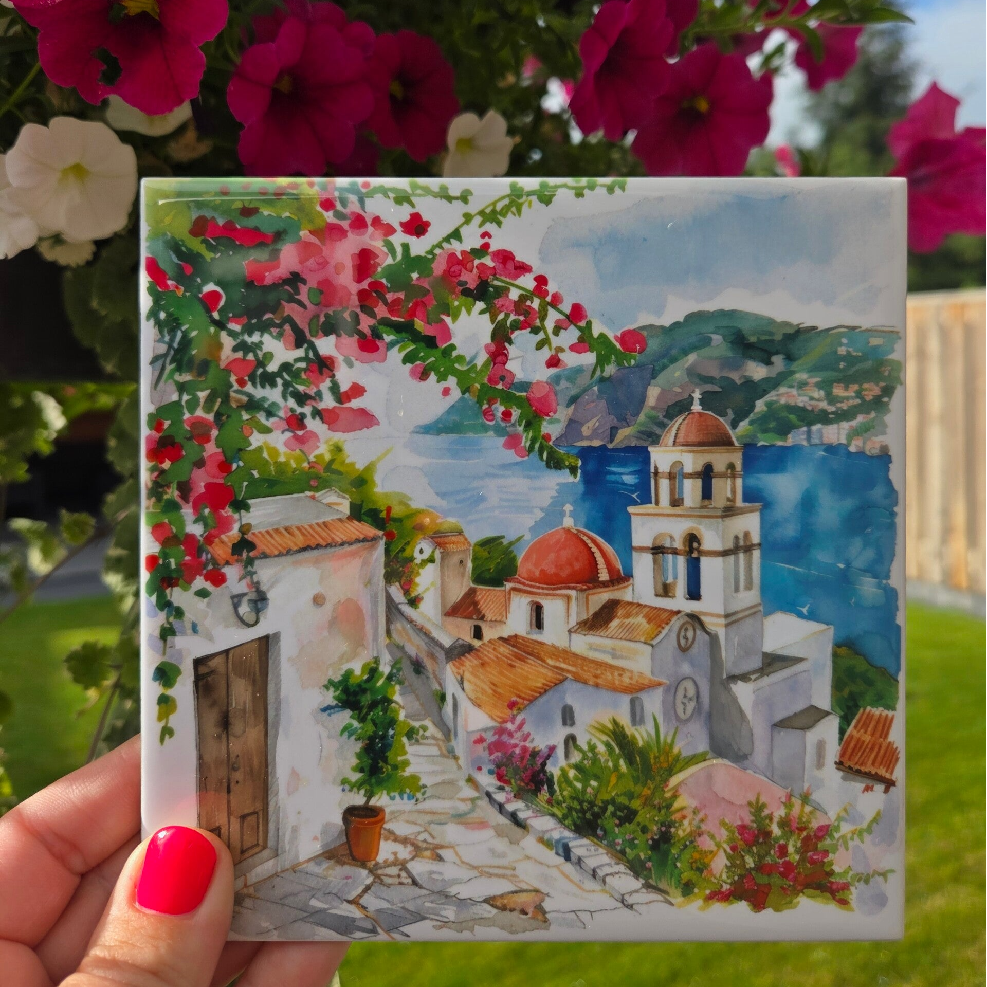 Tegeltje 'Santorini Moments'