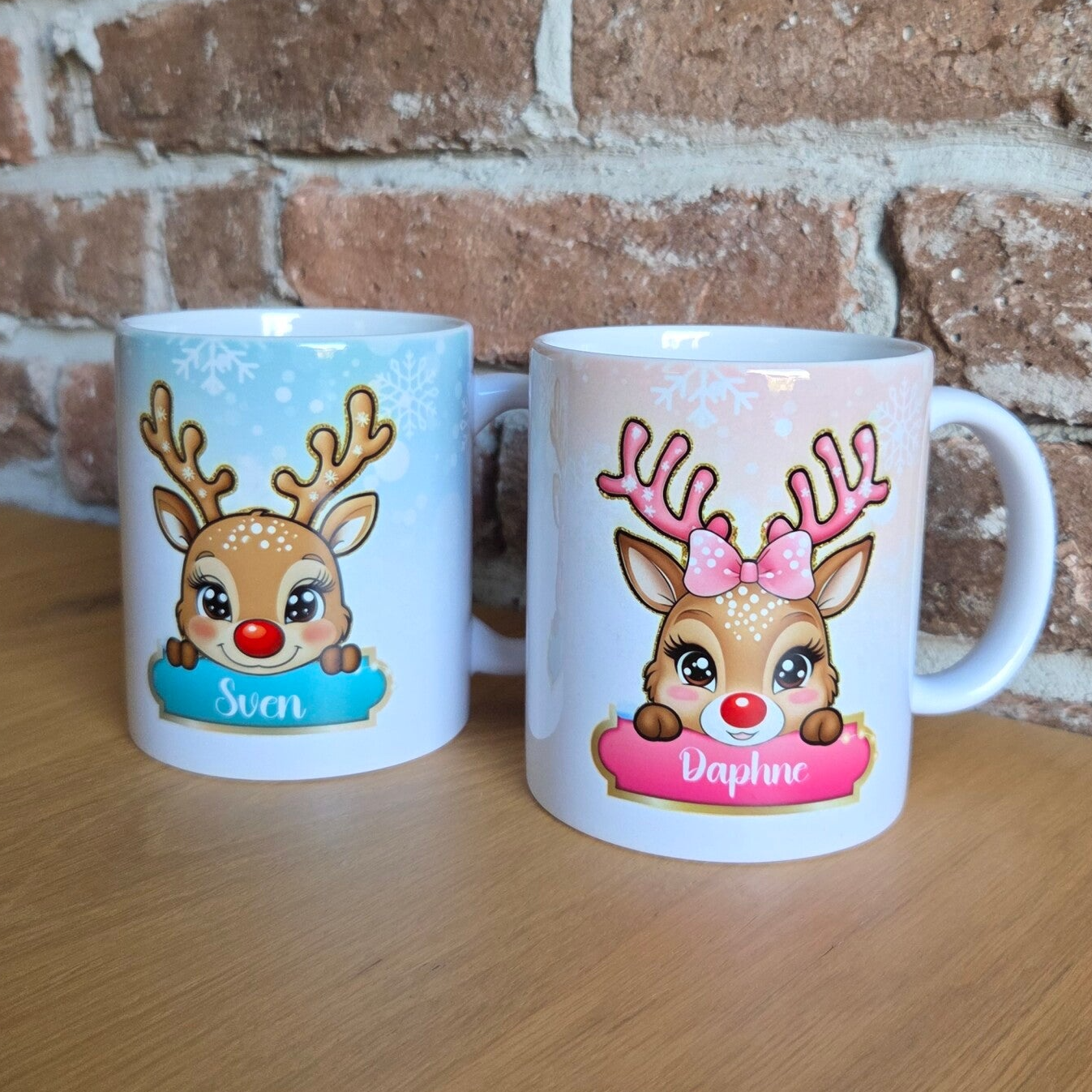 Gepersonaliseerde kerstmok 'rendier'