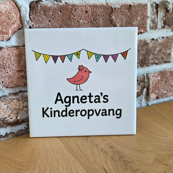 Gepersonaliseerd tegeltje met eigen afbeelding
