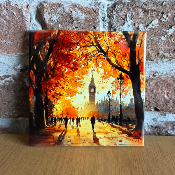 Tegeltje 'Herfst in Londen'