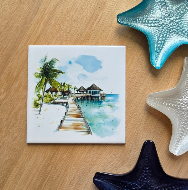 Tegeltje 'Sogno alle Maldive'