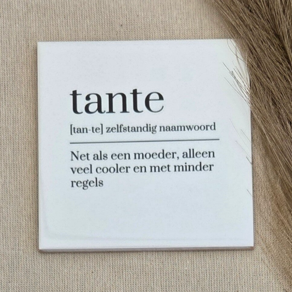 Tegeltje 'tante'