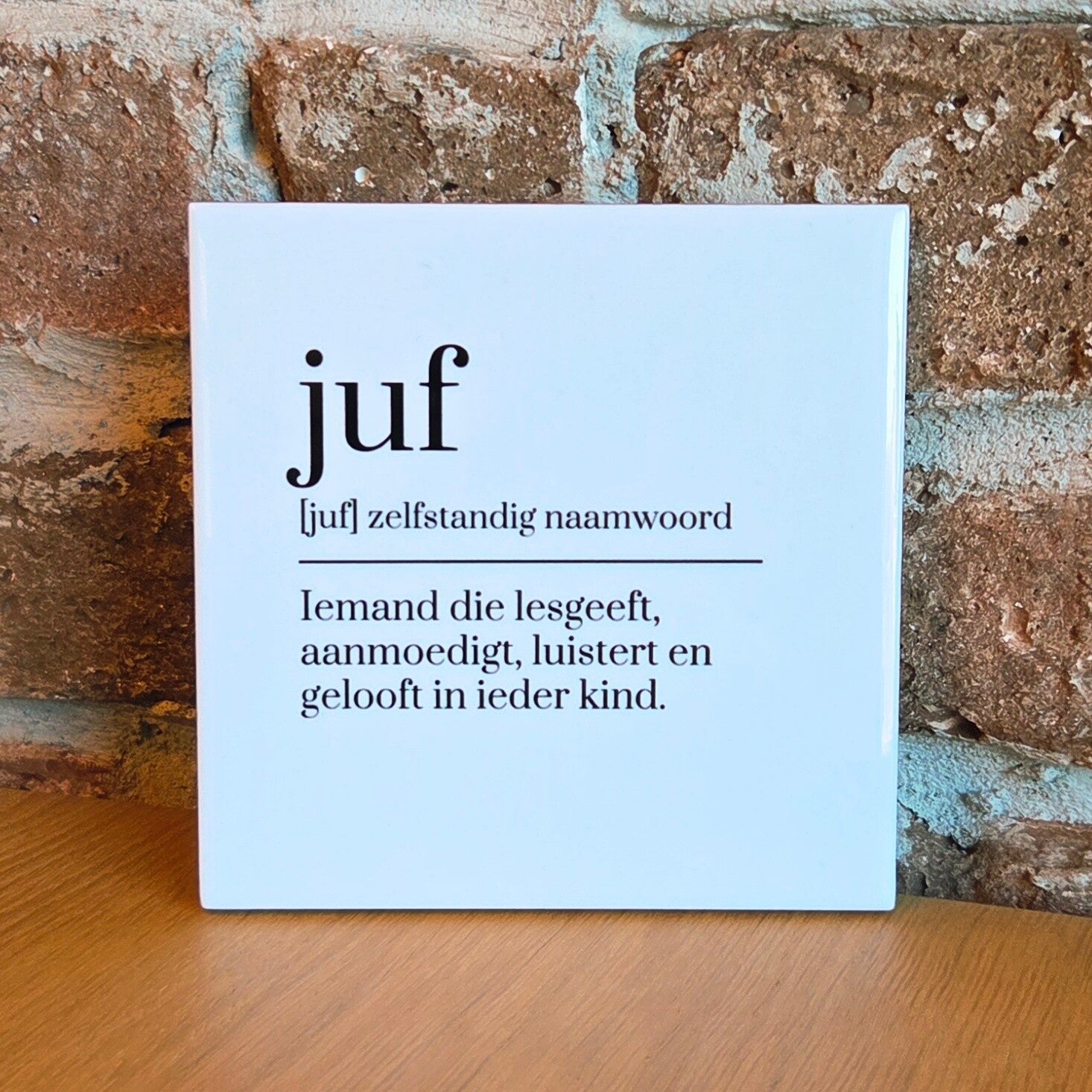 Tegeltje 'juf'