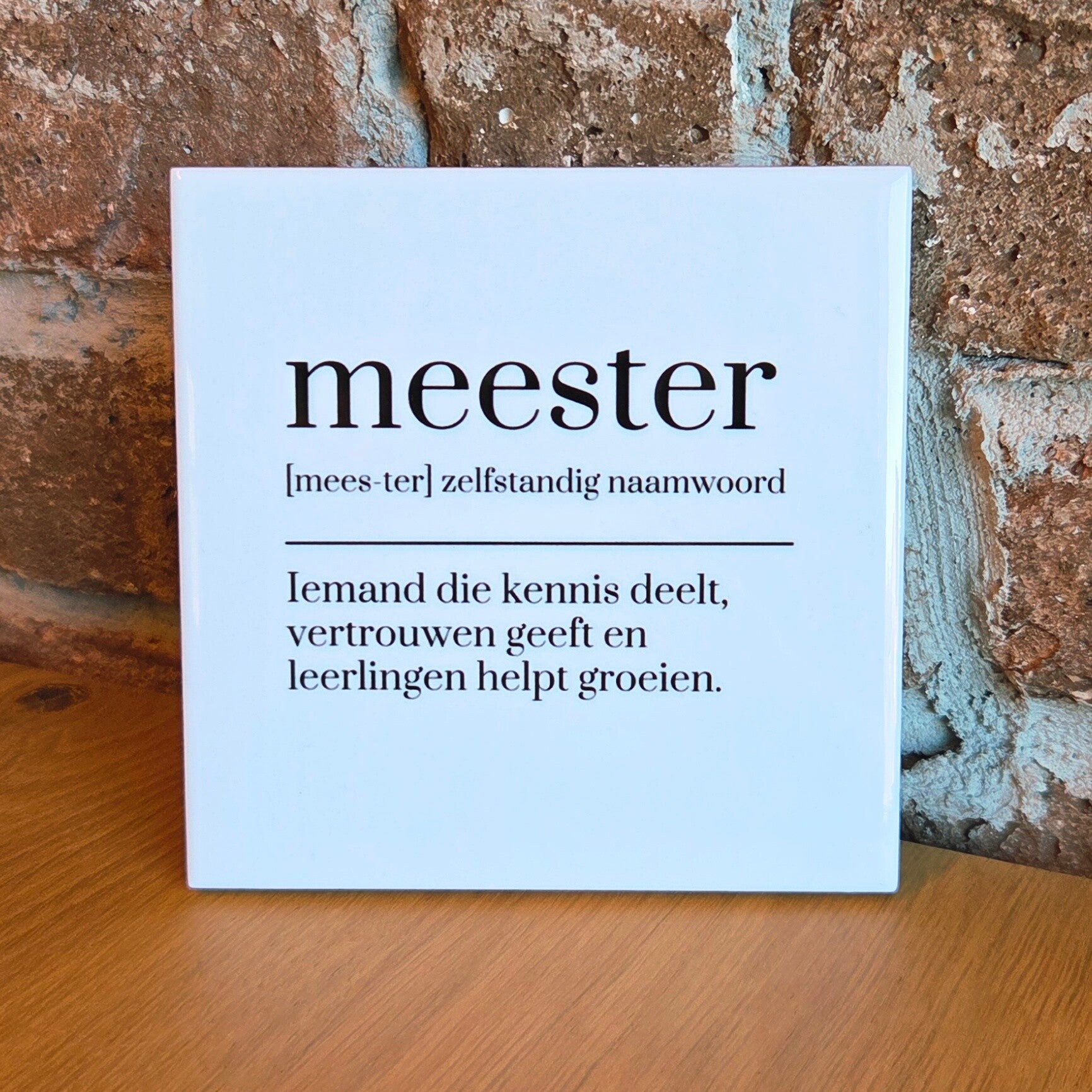 Tegeltje 'meester'