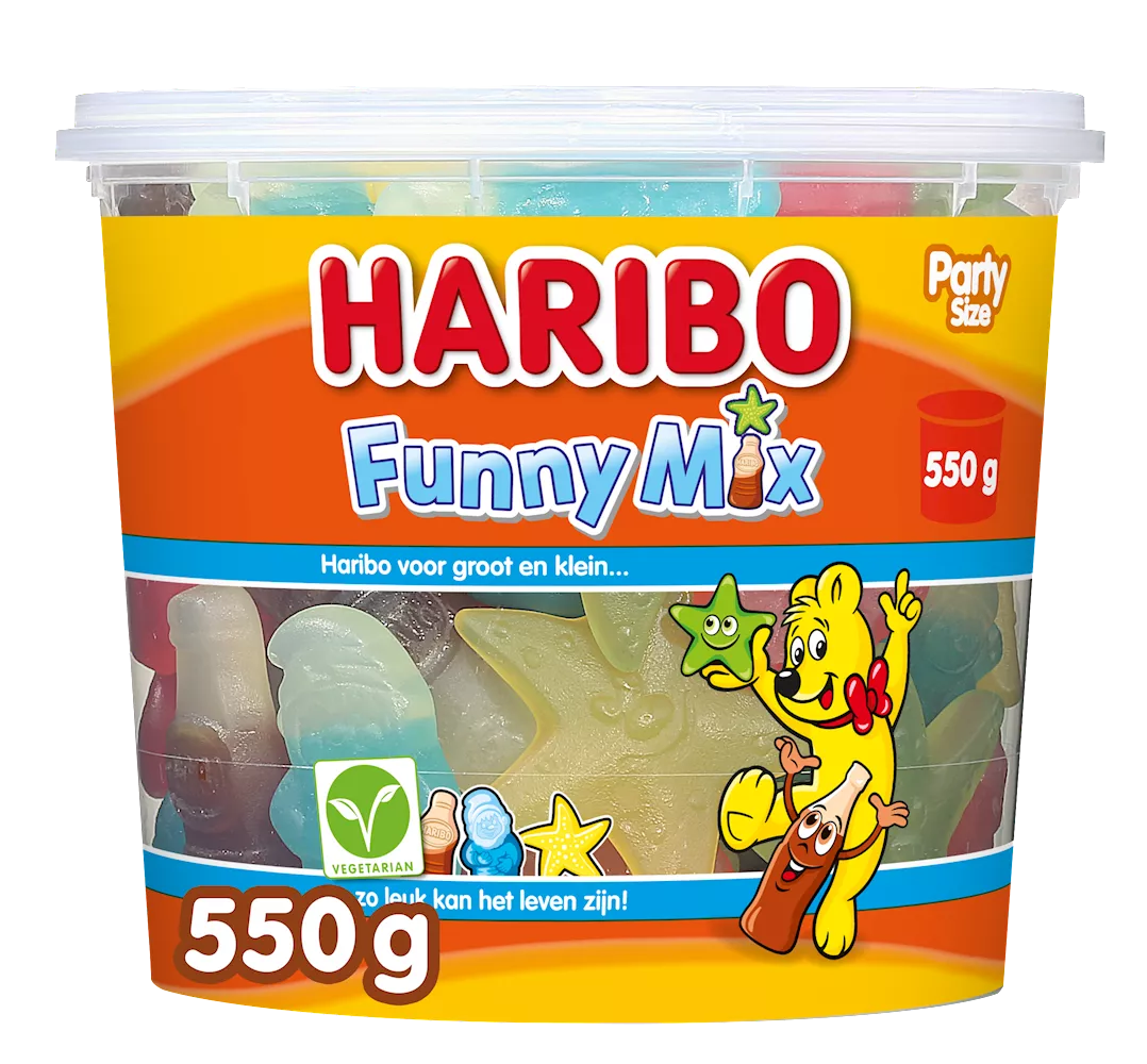 Haribo Funny Mix (Veggie) silo 550gr