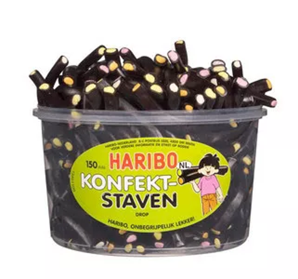 Haribo Konfektstaven (Veggie) groot silo